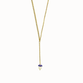 Viola Pearl Lariat Necklace