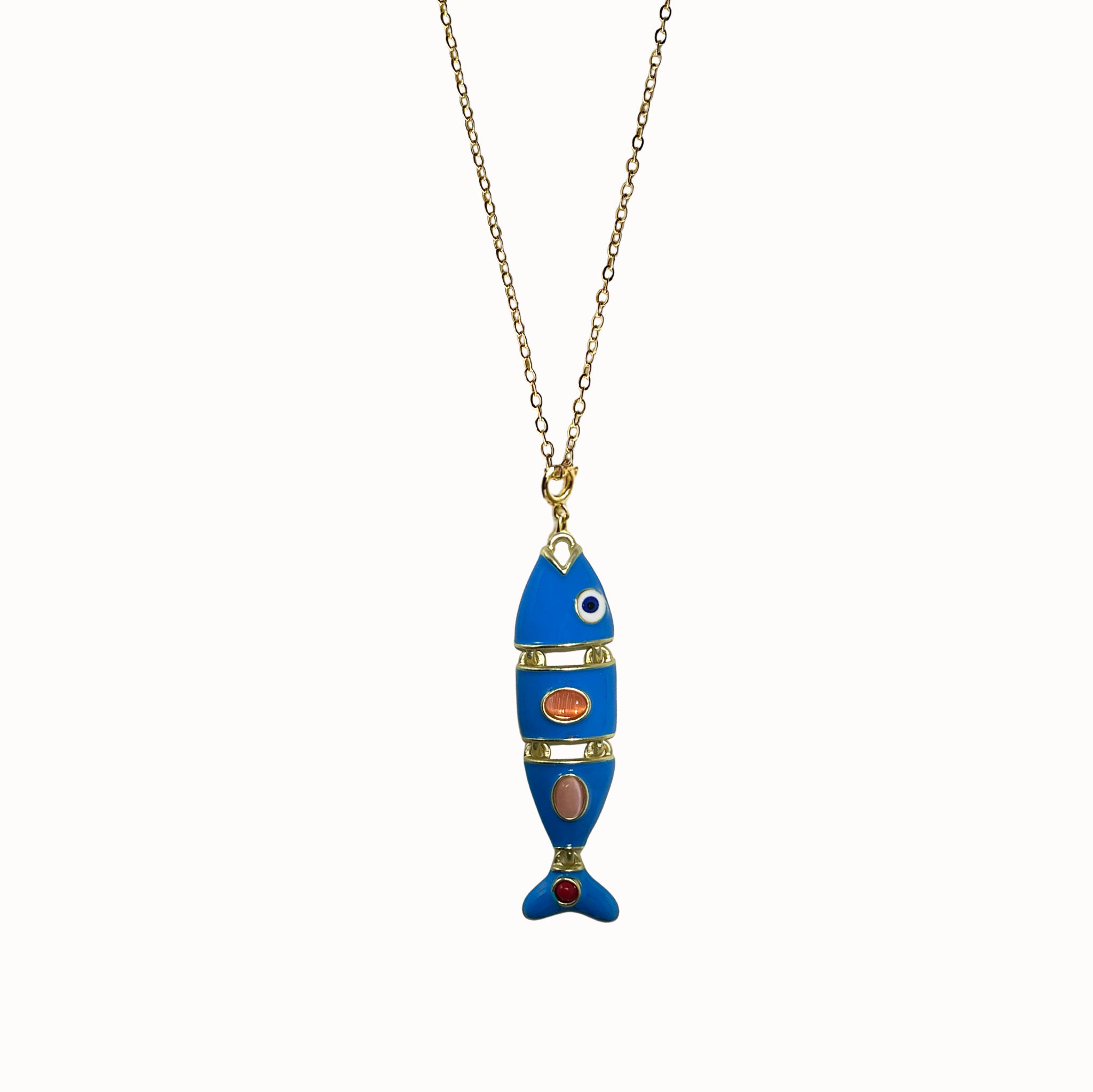 Blue Fish Necklace