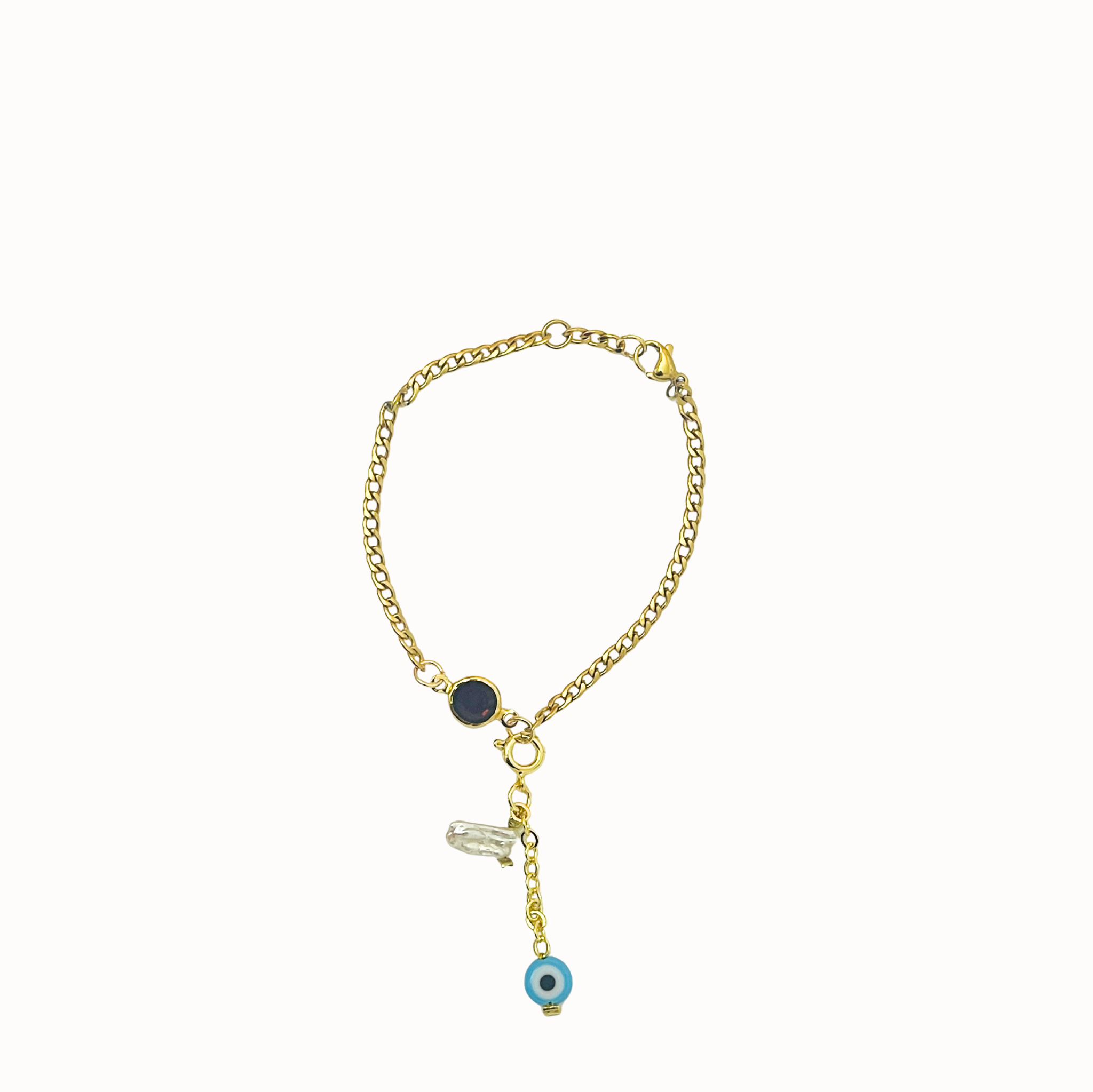 Dainty Evil Eye Charm Bracelet