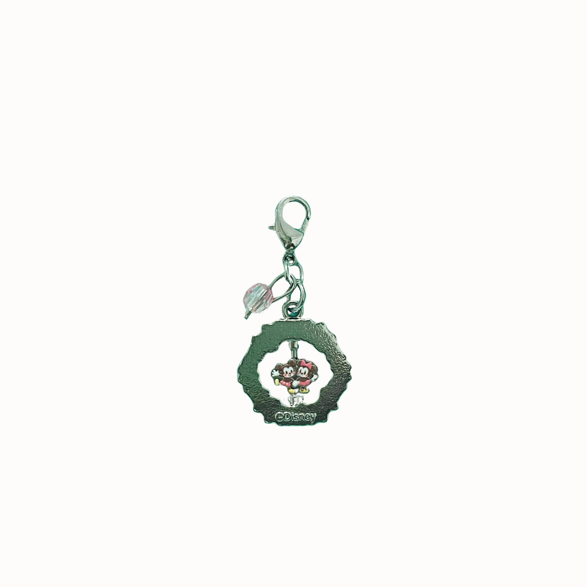 Disney Mickey & Minnie Mouse Floral Wreath Spinning Charm