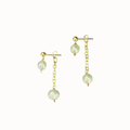Double Pearl Drop Earrings