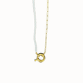 Half & Half Pearl Chain Necklace