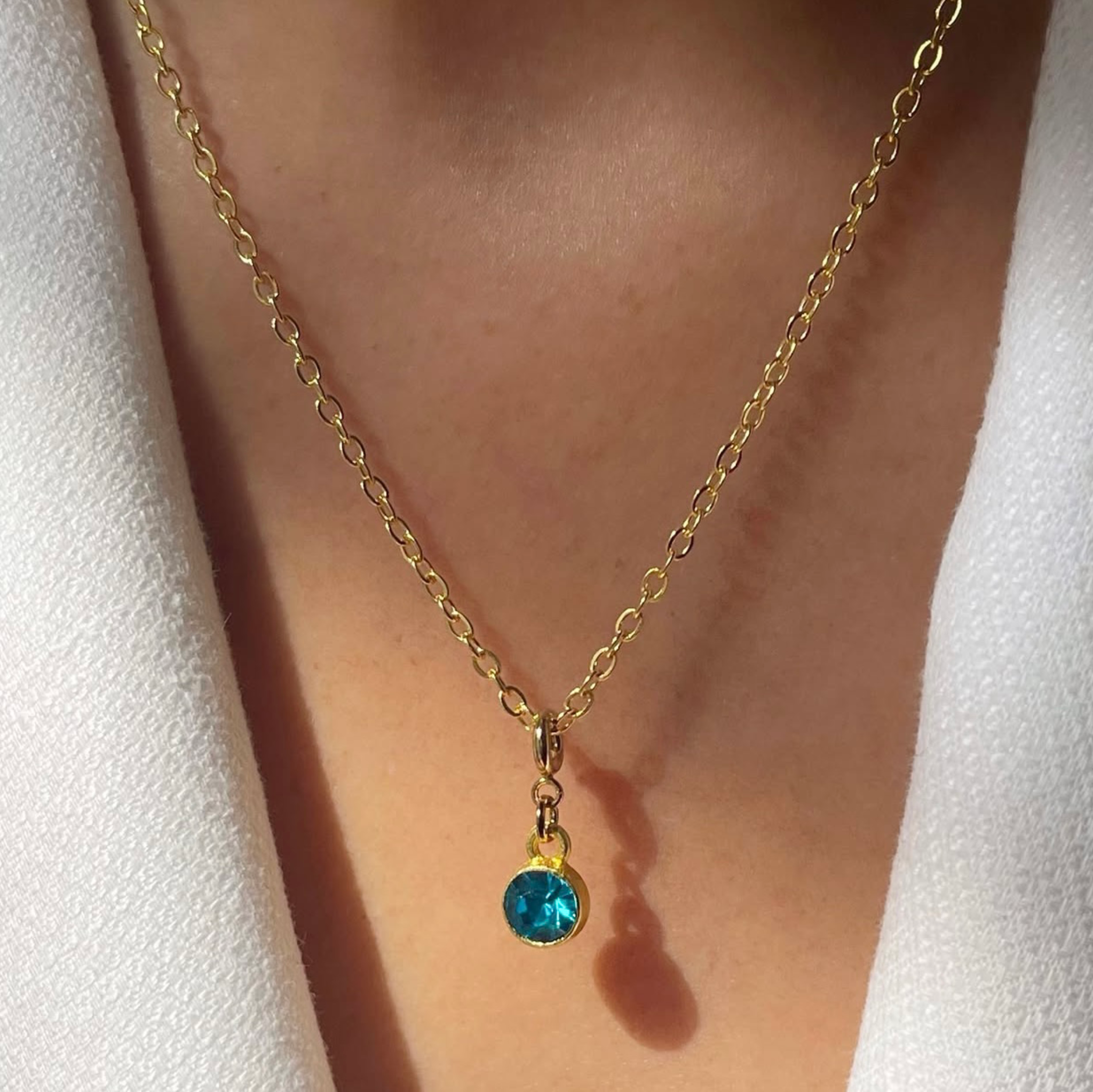 Aquamarine Crystal Necklace