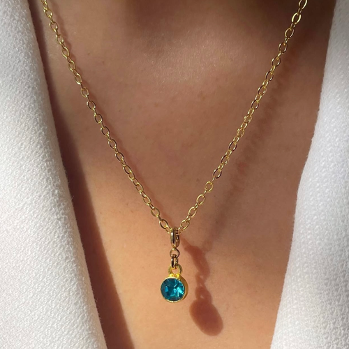 Aquamarine Crystal Necklace