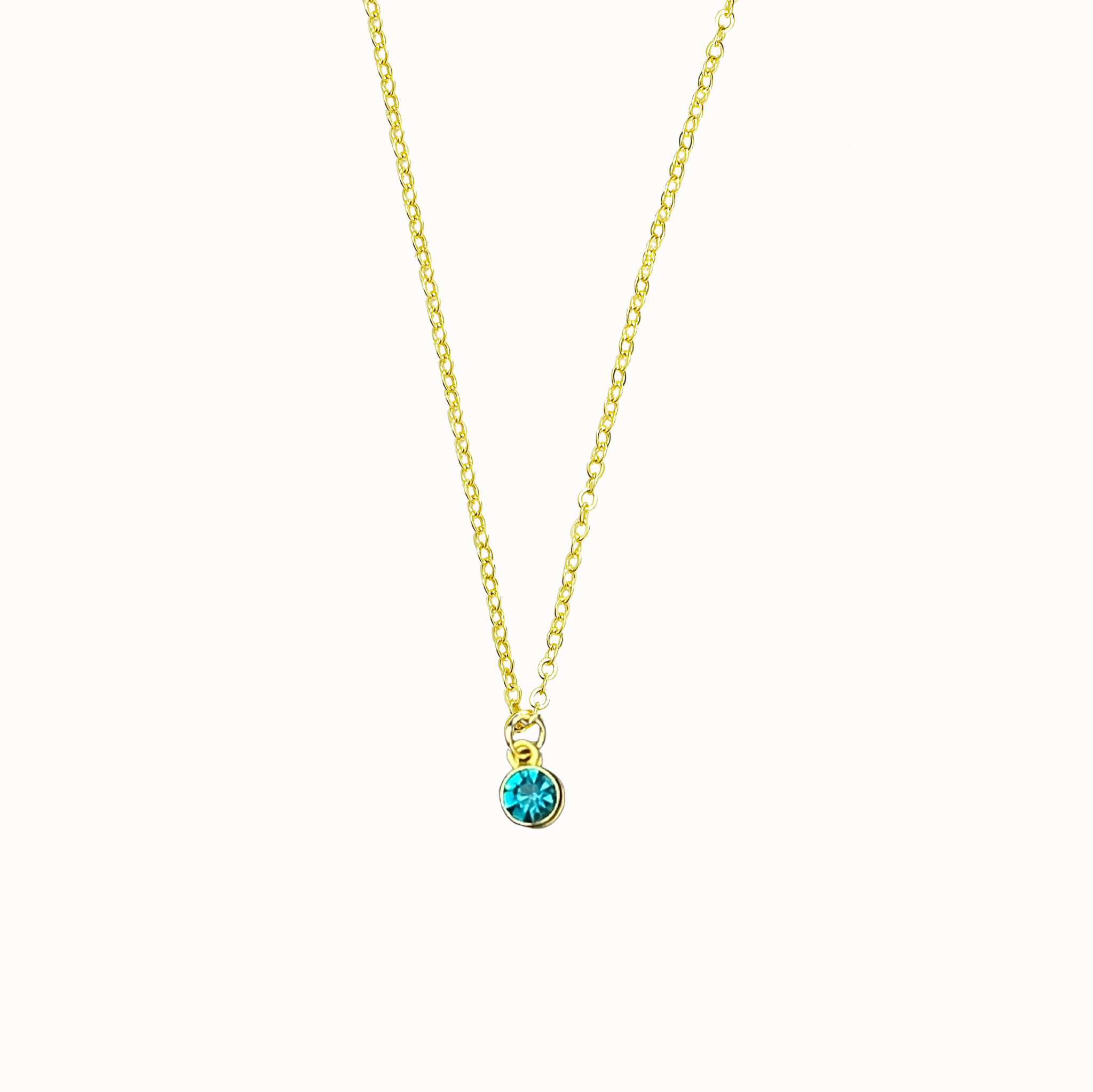 Aquamarine Crystal Necklace