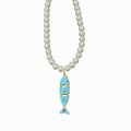 Baby Blue Fish Pearl Necklace
