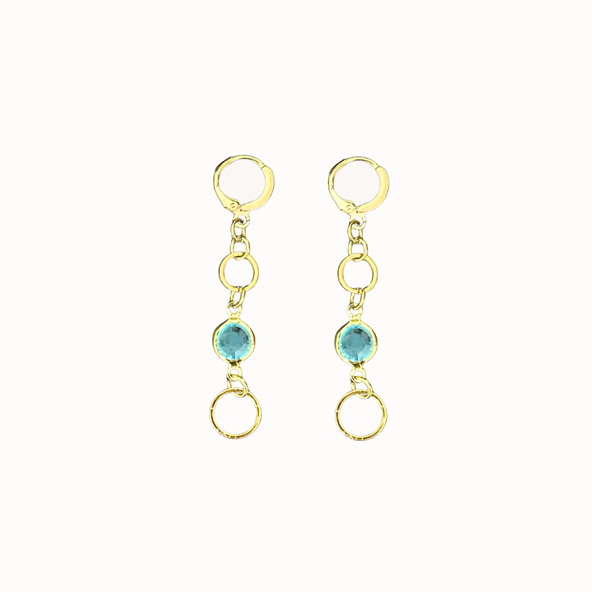 Blue Crystal Drop Earrings