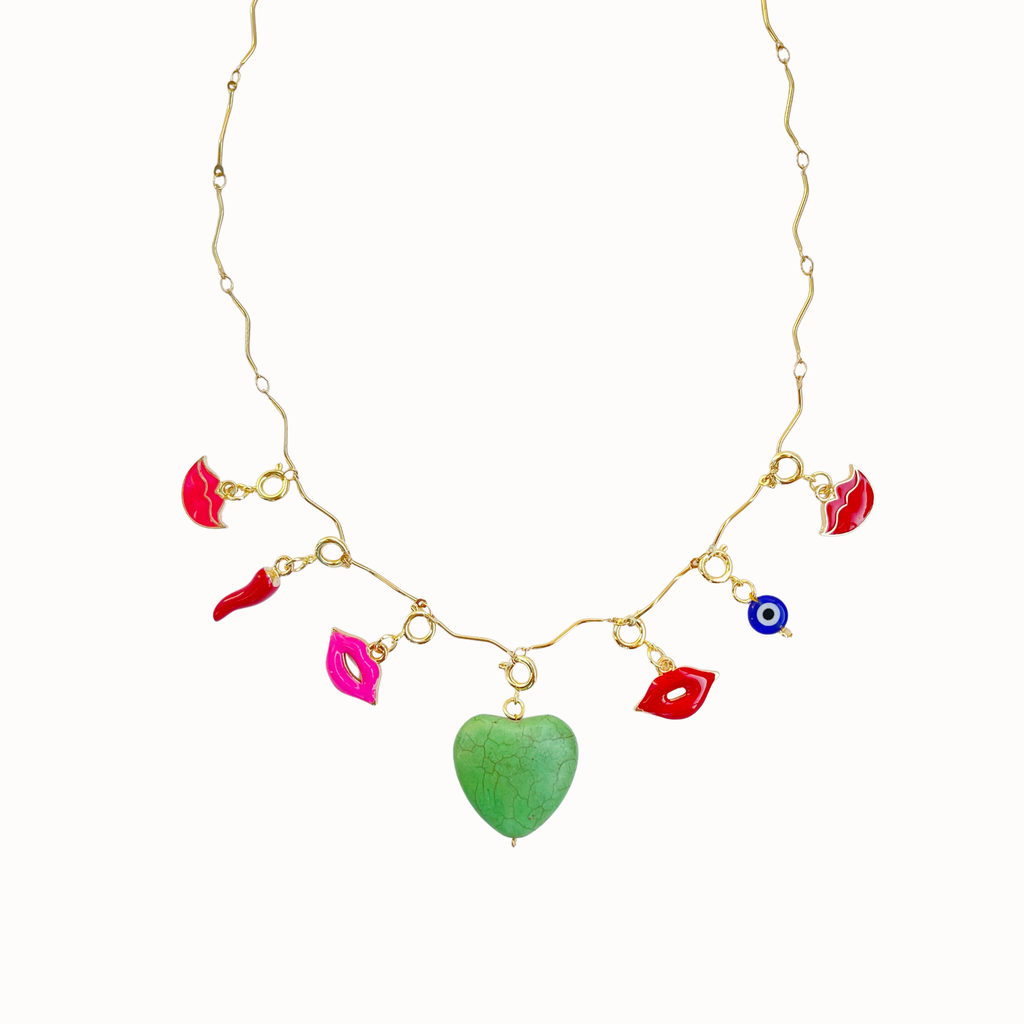 Bold Charms Statement Necklace