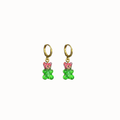 Dual Tone Gummy Bear Earrings