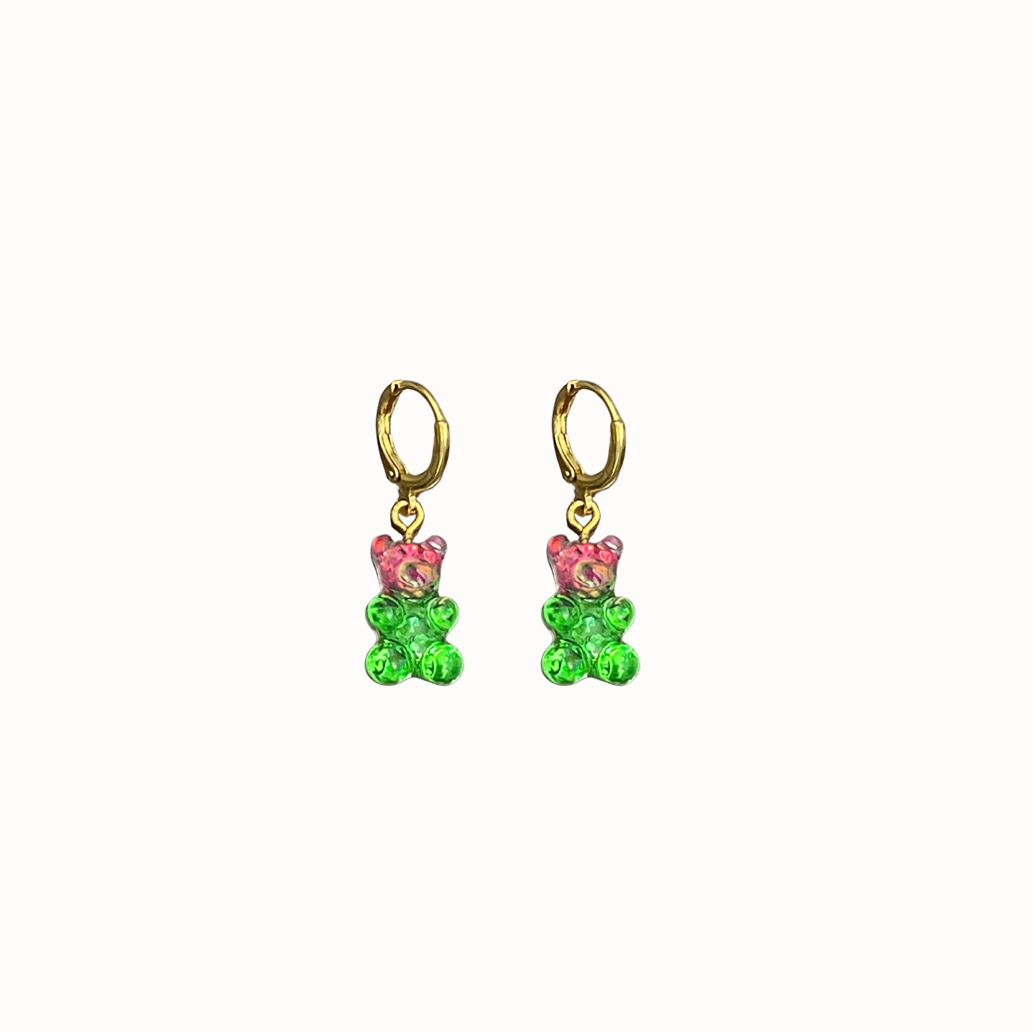 Dual Tone Gummy Bear Earrings