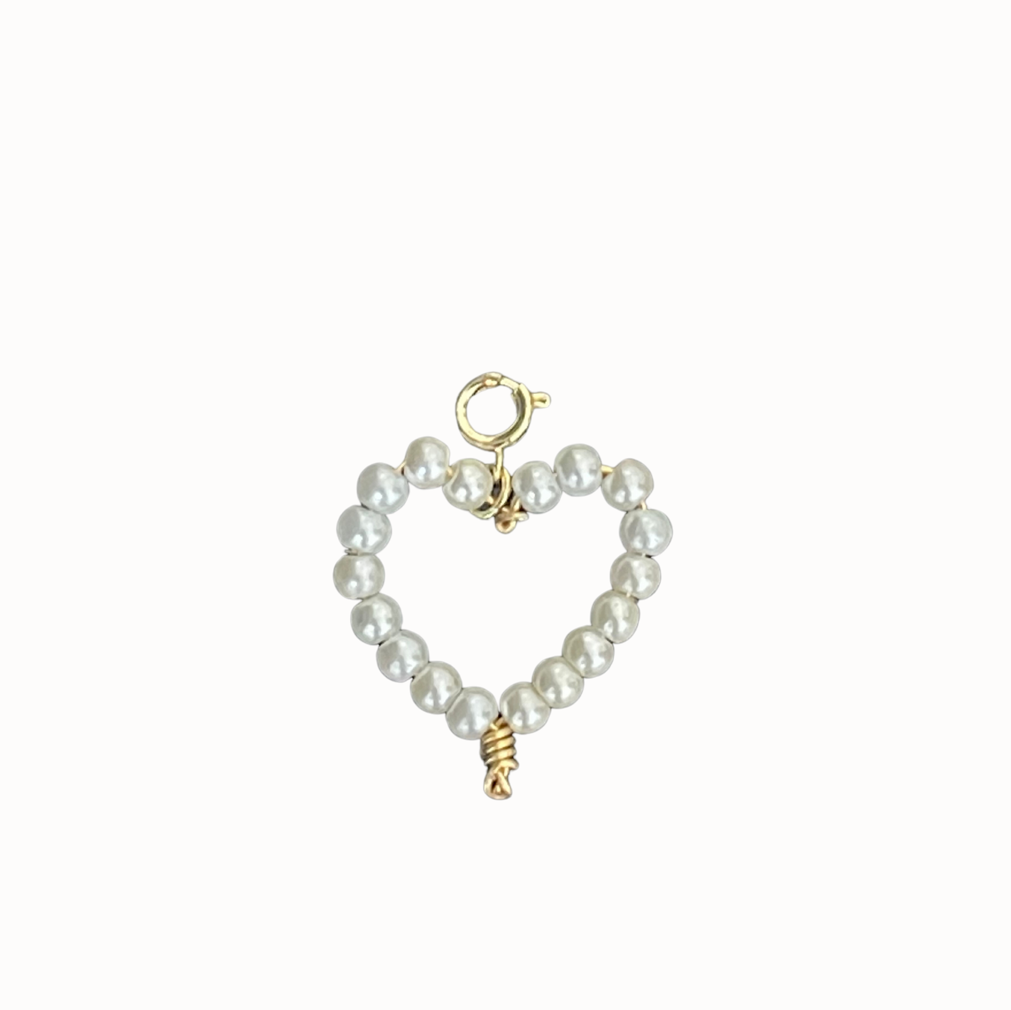 Pearl Heart Charm