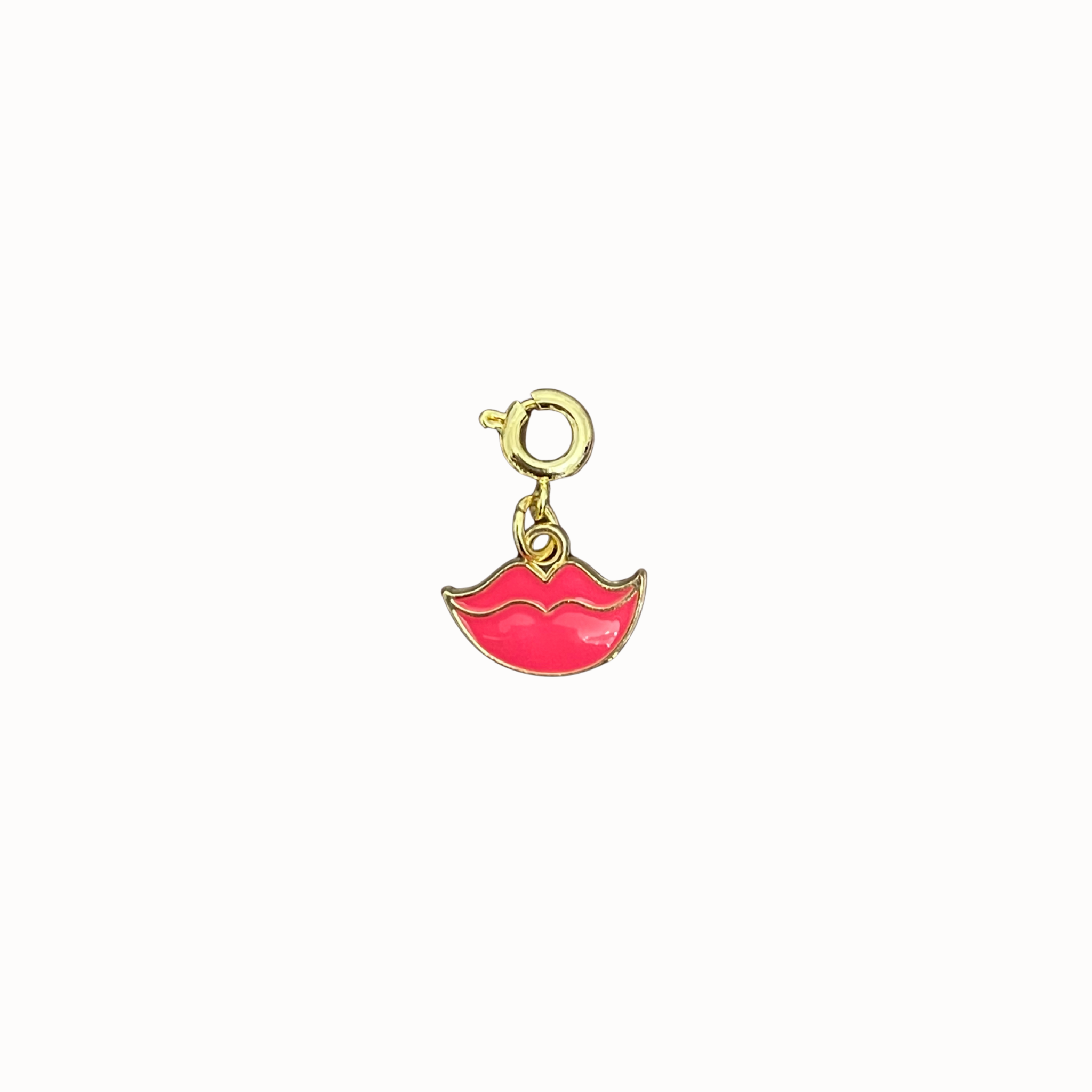 Glossy Pink Lips Charm