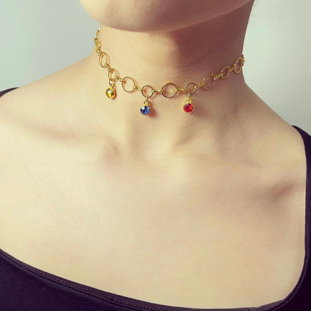 Trio Crystal Choker