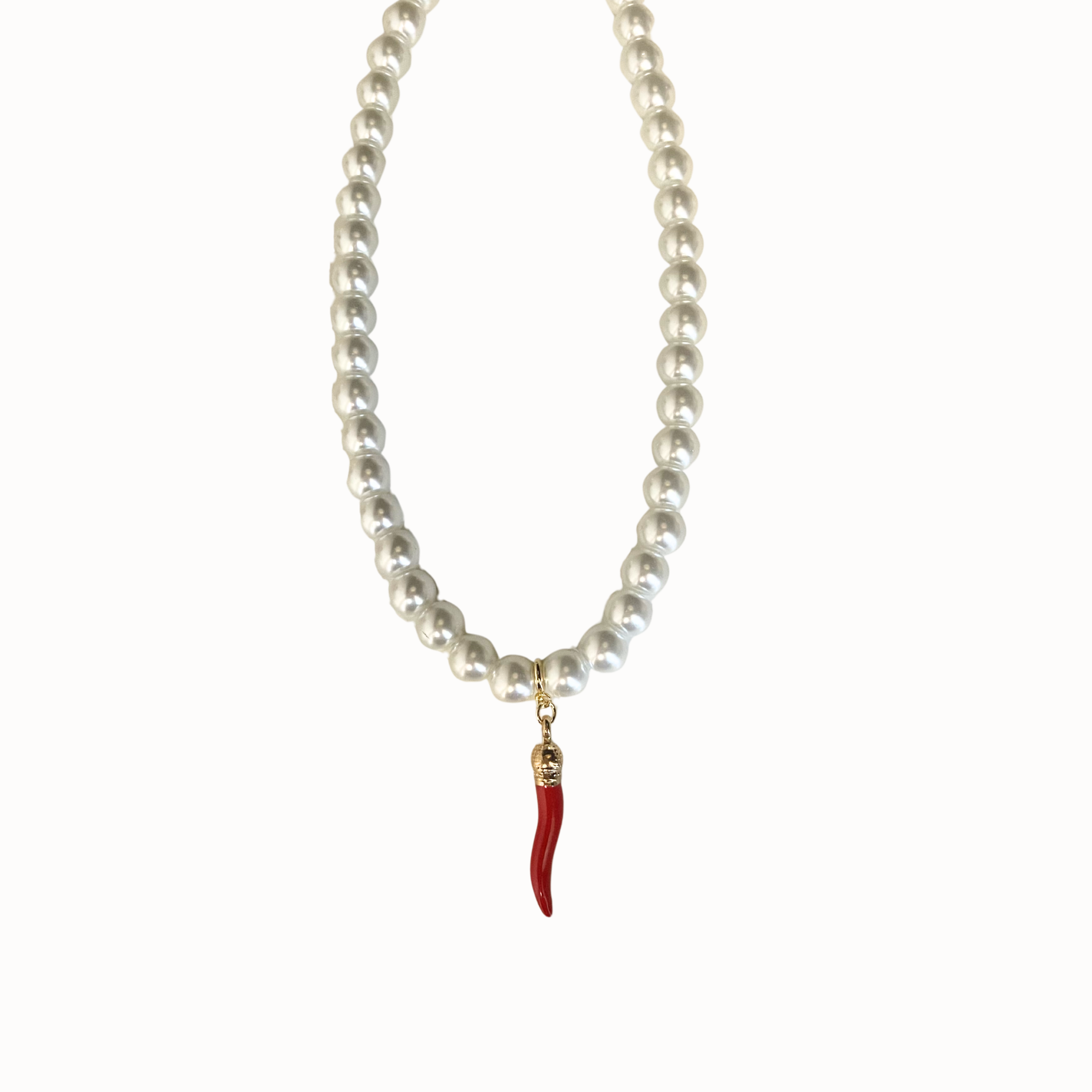 Statement Cornicello Pearl Necklace