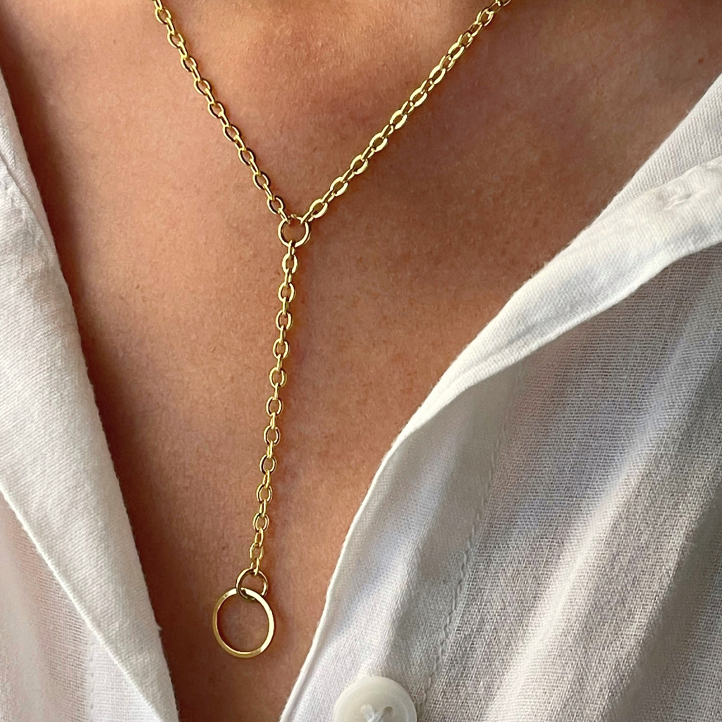 Circle Lariat Necklace