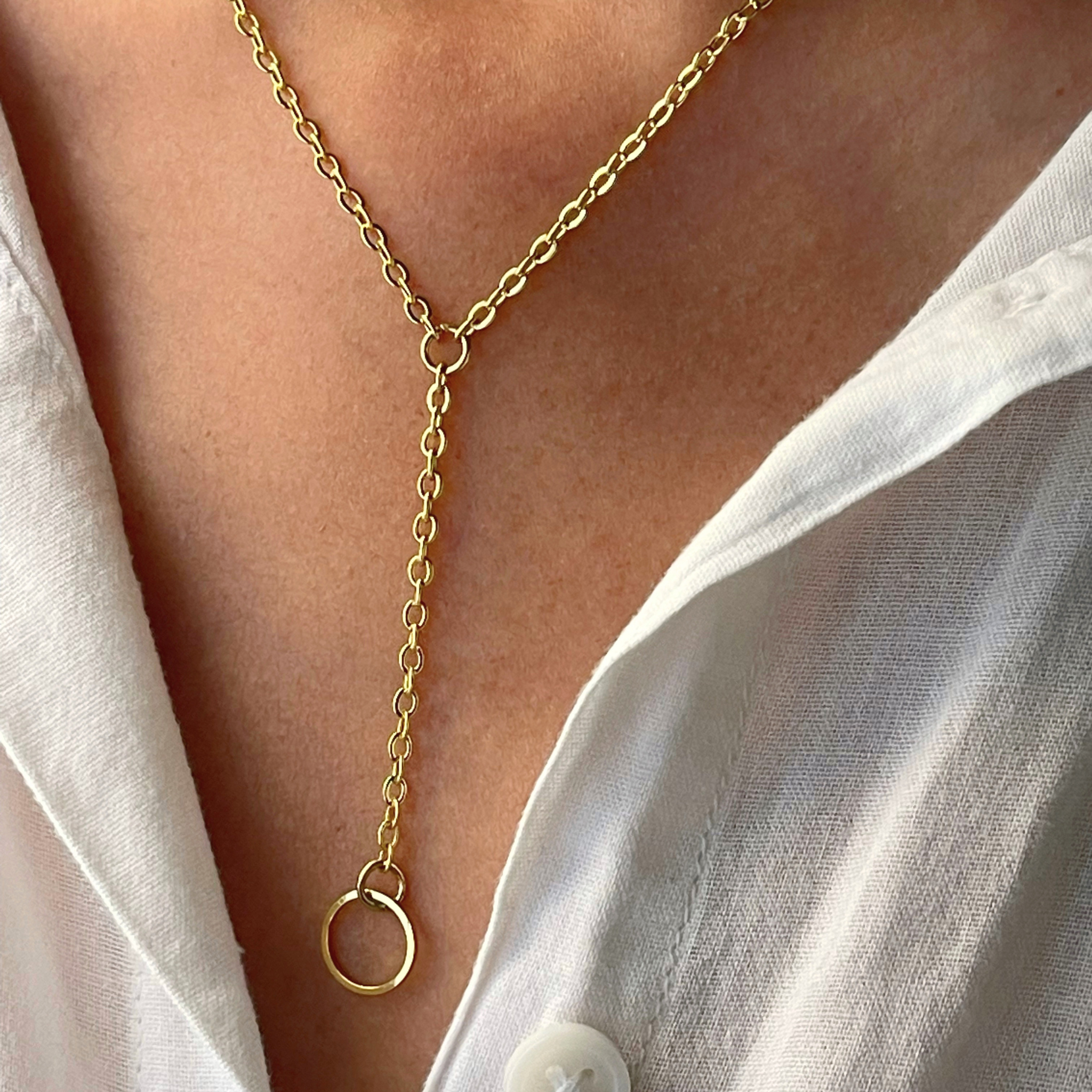 Circle Lariat Necklace
