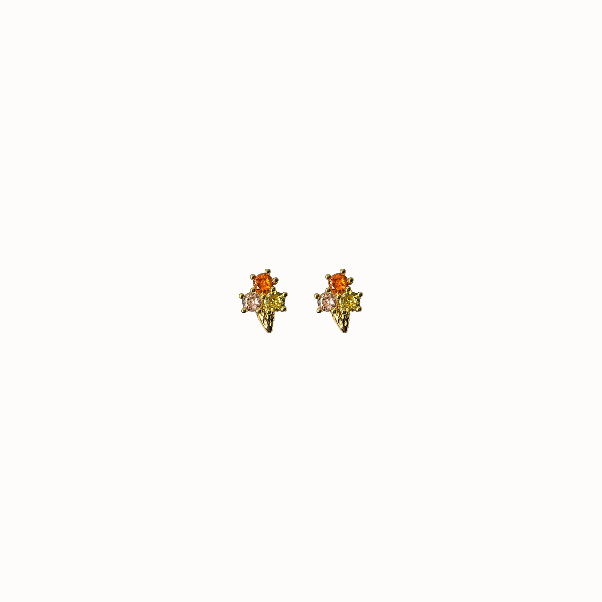 Ice Cream Cone Stud Earrings