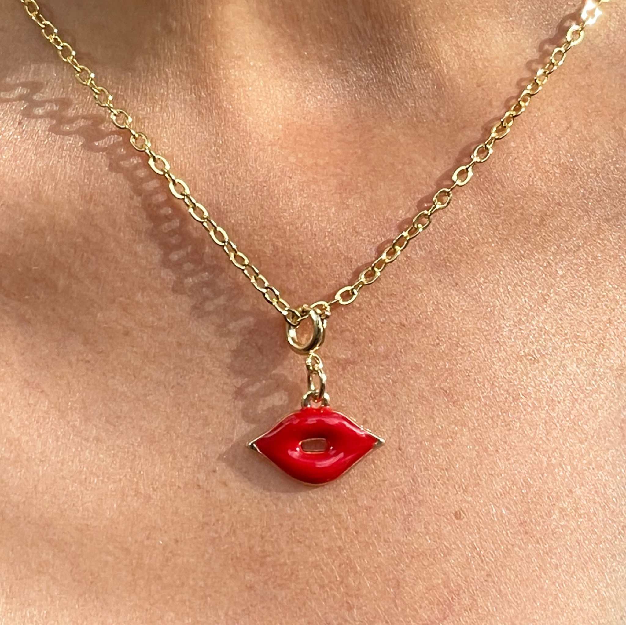 Red Lips Charm