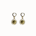 Sun Face Hoop Earrings