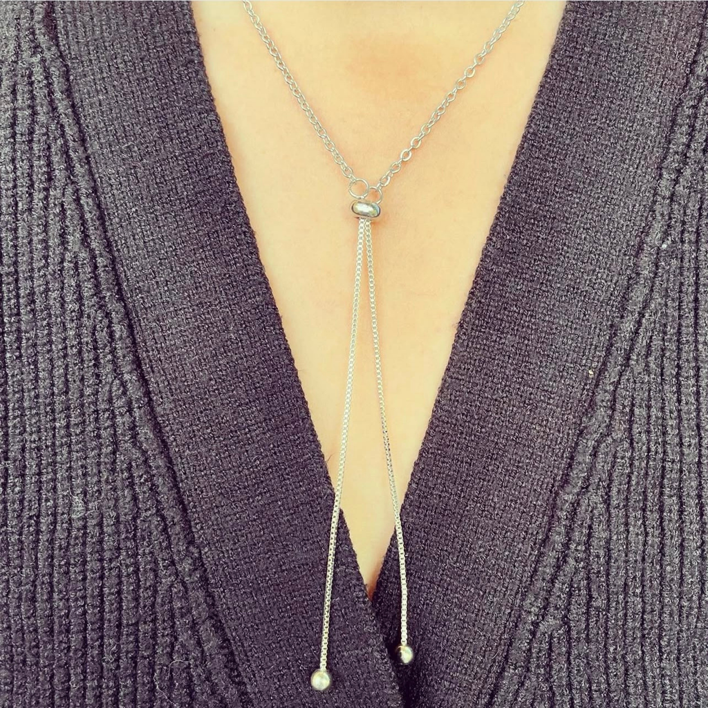 Y-Chain Lariat in Silver