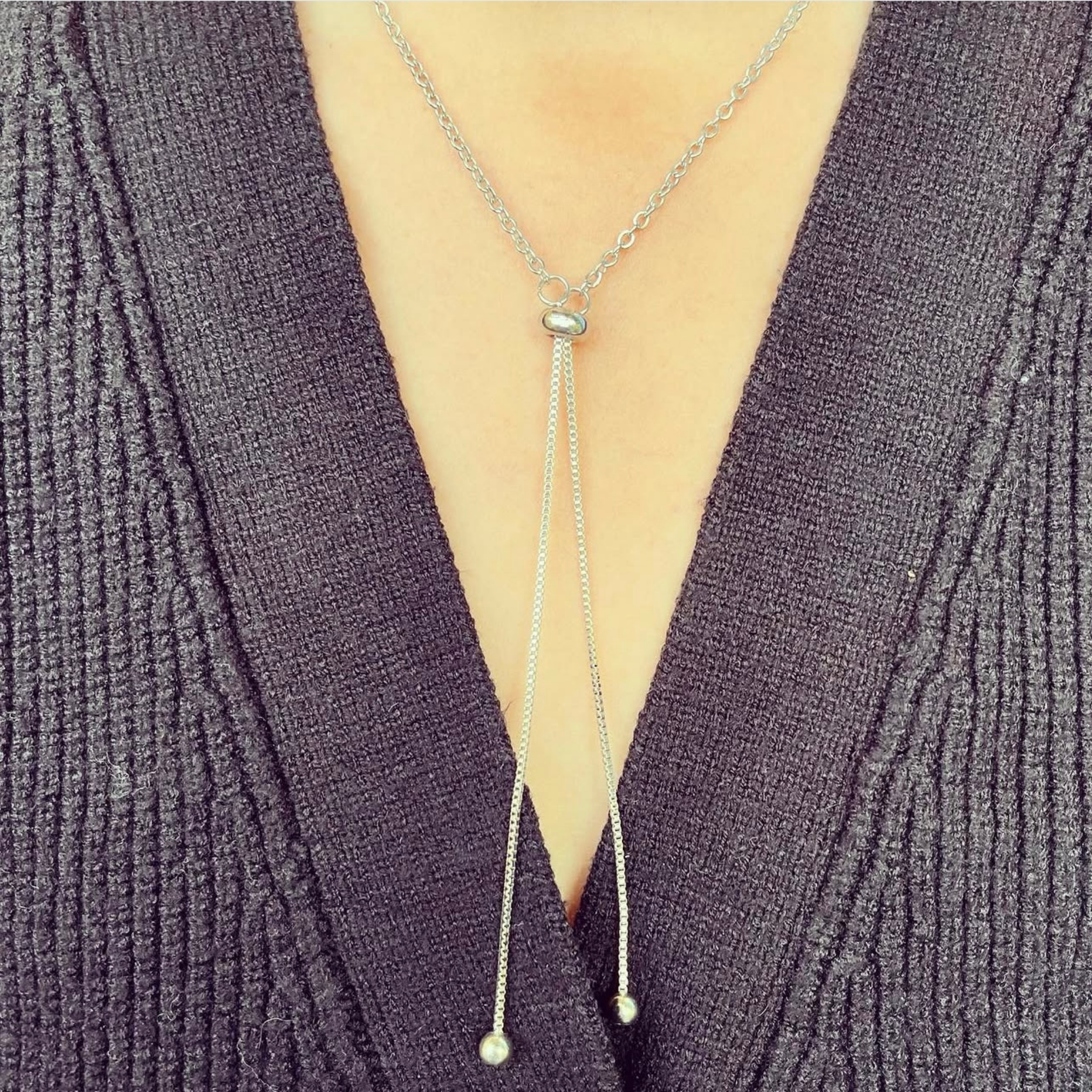 Y-Chain Lariat in Silver